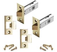 Decoranddecor Tubular Mortice Latch - 64mm / 2.5" - Polished Brass - Pair