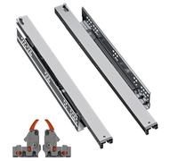 Decoranddecor Undermount Drawer Runners 300mm Full Extension Soft Close Steel Cabinet Hardware - 35 kg Capacity Drawer Slides - Min 313mm Internal Cabinet Depth