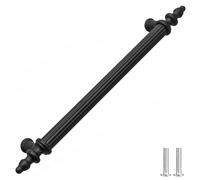 Decoranddecor Vandon - Vintage Traditional Cabinet Pull Handles Country Style Classic - Solid Zinc (128mm, Matt Black)
