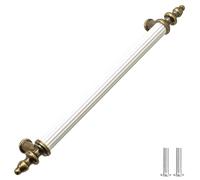 Decoranddecor Vandon - Vintage Traditional Cabinet Pull Handles Country Style Classic - Solid Zinc (224mm, White)