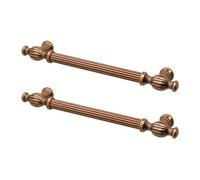 Decoranddecor - Verna Antique Copper Traditional Cabinet Drawer Cupboard Pull Door Handles - 160mm - Pair