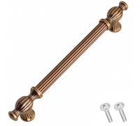 Decoranddecor Verna Traditional T-bar Antique Style Cabinet Pulls Drawer Handles Zinc (160mm Hole Center, Antique Copper)