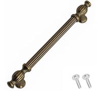Decoranddecor Verna Traditional T-bar Antique Style Cabinet Pulls Drawer Handles Zinc (160mm Hole Center, Antique Brass)