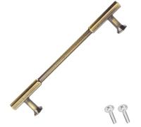 Decoranddecor Veselka Classic Cabinet Pull Handles Solid Zinc Alloy Traditional Finish 128mm, 1 Pack, Antique Brass