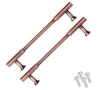 Decoranddecor Veselka Classic Cabinet Pull Handles Solid Zinc Alloy Traditional Finish 128mm, 2 Pack, Antique Copper