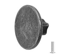 Decoranddecor Vesta - 40mm Round Kitchen Cabinet Furniture Knob Zinc Alloy (1 Pack, Antique Silver)