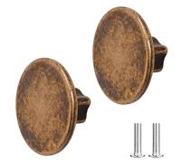 Decoranddecor Vesta - 40mm Round Kitchen Cabinet Furniture Knob Zinc Alloy (2 Pack, Antique Copper)