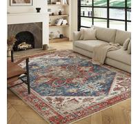 Decoranddecor Vintage Bathroom Rugs, 60x90cm - Washable, Low Pile, Pet Friendly, Modern Contemporary Design Bedroom Easy Clean Durable Carpet - Mirela