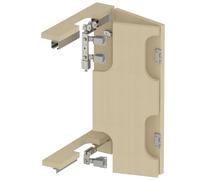 Decoranddecor W-Slide Bifold Wardrobe Sliding Door Kit Aluminium Rail and Runners (150 cm Rail for 4 Doors)