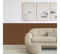 Decoranddecor Walnut Acoustic Wall Panels - Wood Slat Panels - 1200X600mm
