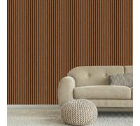 Decoranddecor Walnut Acoustic Wall Panels - Wood Slat Panels - 2400X600mm