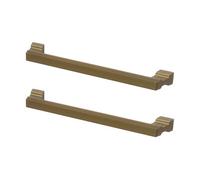 Decoranddecor - Zinnia Matt Bronze Contemporary Luxury Bar Kitchen Cabinet Drawer Cupboard Pull Door Handles - 320mm - Pair