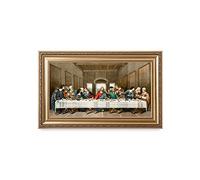DECORARTS -The Last Supper, Leonardo da Vinci Classic Art Reproductions. Giclee Print& Museum Quality Framed Art for Wall Decor. 30x16, Framed size: 36x22