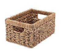 Decorasian Seagrass Storage Basket Woven Shelf Basket - Very Stable - S