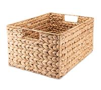 Decorasian Storage Basket, Braided Water Hyacinth, Seagrass, Rectangular, 37 cm