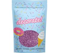 decorate! - Jumbo Rice - Purple Cake Topper Sprinkles - 500g Edible Polished Cupcake Decorations - Party Sprinkles, Ideal For Halloween Themed Cakes and Bakes