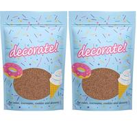 decorate! - Matt Strands - Light Chocolate Flavoured Cake Topper Sprinkles - 500g Edible Vermicelli Cupcake Decorations - Ideal for Ice Cream, Cakes, Bakes & Doughnuts (Pack of 2)