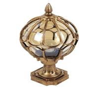 Decorate Outdoor Column Light V-Intage Outside Post Light Mid Century Modern Globe Glass Pier Mount Light Fixture Bronze Lantern Patio Lamp/Bronze/22Cm/8.7