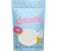 decorate! - Pearls - 4mm - Pure White Christmas Cake Topper Sprinkles - 500g Edible Matt Cupcake Decorations - Party Sprinkles, Ideal For Christmas Themed Cakes and Bakes