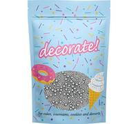 decorate! - Pearls Mix - Glimmer Silver Cake Topper Sprinkles - 500g Edible Shimmer Ball Cupcake Decorations - For Weddings, Christenings & Christmas Parties
