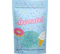 decorate! - Pearls Mix - Glimmer Turquoise Cake Topper Sprinkles - 500g Edible Shimmer Ball Cupcake Decorations - For Weddings, Christenings & Frozen Themed Parties