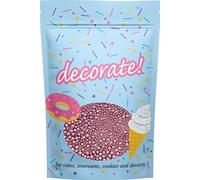 decorate! - Pearls Mix - High Shine Pink Cake Topper Sprinkles - 500g Edible Shimmer Ball Cupcake Decorations - For Weddings, Christenings & Valentine's Day Themed Parties