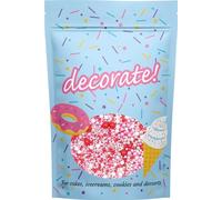 decorate! - Pearls Mix - Twinkle Cupid - Cake Topper Sprinkles - 500g Edible Shimmer Ball Cupcake Decorations - For Weddings, Christenings & Valentine's Day Parties