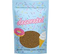 decorate! - Pearls - Shimmer Dark Gold Cake Topper Sprinkles - 500g Edible 4mm Ball Cupcake/Cake Decorations - For Weddings, Christenings & Christmas Themed Parties