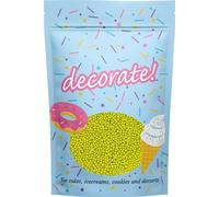 decorate! - Pearls - Shimmer Lime Cake Topper Sprinkles - 500g Edible 4mm Cupcake/Cake Decorations - For Weddings, Christenings and Halloween Themed Parties