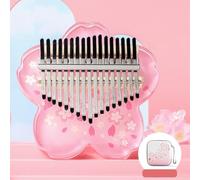 Decorate Your Living Space with Elegant Sakura Shape Kalimba, Perfect Addition to Home and Office(17 String Flower Style)