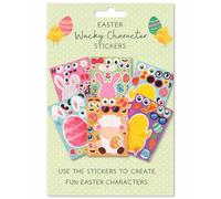 Decorate Your Own Easter Characters Stickers - 12 Sheets, 6 Fun Designs - Bunny, Chick & Lamb Easter Craft Stickers