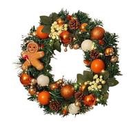 Decorated Christmas Wreath with Lights Extra Large 15.7" Front Door Wall Hanging Winter Wreath Garland Ornament for Front Door Window Exquisite