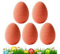 Decorated Easter Egg,5 Pieces Knitted Spring Garland Craft - Fake Easter Eggs | For Decoration Table Vase Party Home And Workplace