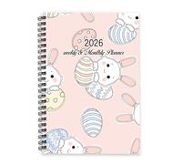 Decorated Easter Eggs 2026 Journal Diary A5 To Do List Notebook Personal Organiser 2026 Diary for Men Notebook for Student Week To View Monthly Year Planner with Dotted Line Note Page Slim