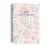 Decorated Easter Eggs Diary 2026 A5 To Do List Notebook Diary for Women Planner 2026 for Christian Week To View Monthly Year Planner with Dotted Line Note Page Slim