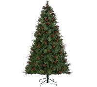 Decorated Mixed Tip Berries & Pinecones Christmas Tree, 6 ft