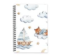 Decorated Sailboats 2026 Journal Diary A5 To Do List Notebook Personal Planner 2026 Diary Men Notebook for Workout Week To View Monthly Year Planner with Dotted Line Note Page Slim
