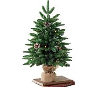 Decorated Tabletop Christmas Tree, Ornament Decorations, Snow Flocked Mini(A,45cm)