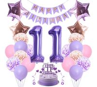 Decoration 11th Birthday Girl Boy 11th Birthday Decoration Girl Birthday Decoration 11 Girl Pink Purple Balloons 11th Birthday Decoration Purple Rose Gold 11 Year Birthday Girl 11 Year Birthday
