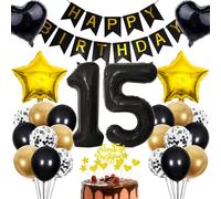 Decoration 15th Birthday Boy Cake Decoration 15th Birthday Girl Boy Decoration Gift for 15th Birthday Boy Rose Gold Birthday 15th Boy 15th Birthday Decoration Balloon 15th Birthday 15th Birthday 15th