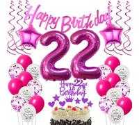 Decoration 22nd Birthday Women Balloons 22nd Birthday Decoration Gift for 22nd Birthday Women Pink 22nd Birthday Cake Decoration 22 Woman Birthday Decoration 22 Years Woman Birthday Decoration Pink