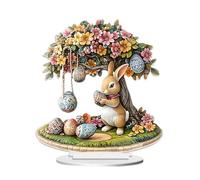 Decoration, 2D Table Ornament as the Centre of Decoration, Sign for Easter Table Decoration, Spring Decoration with Egg Design for Home, Party, Fireplace, Country House Style