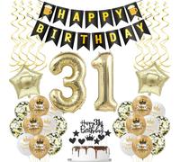 Decoration 31st Birthday Women Man Decoration Black Gold Balloon 31st Birthday Man Decoration 31st Birthday Man Black Balloon 31st Birthday Decoration Man Birthday Decoration 31st Birthday Decoration