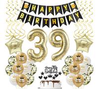 Decoration 39th Birthday Women Man Decoration Black Gold Balloon 39th Birthday Man Decoration 39th Birthday Man Black Balloon 39th Birthday Decoration Man Birthday Decoration 39th Birthday Decoration