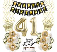 Decoration 41st Birthday Women Man Decoration Black Gold Balloon 41st Birthday Man Decoration 41st Birthday Man Black Balloon 41st Birthday Decoration Man Birthday Decoration 41 Years Birthday