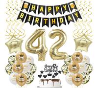 Decoration 42nd Birthday Women Man Decoration Black Gold Balloon 42nd Birthday Man Decoration 42th Birthday Man Black Balloon 42th Birthday Decoration Man Birthday Decoration 42th Birthday Decoration