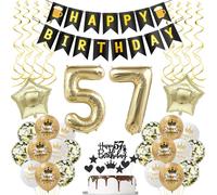 Decoration 57th Birthday Women Man Decoration Black Gold Balloon 57th Birthday Man Decoration 57th Birthday Man Black Balloon 57th Birthday Decoration Man Birthday Decoration 57th Birthday Decoration