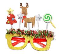 Decoration Costume Eyeglasses Frame Sophisticated Unisex Glasses Spectacle Frame for Christmas Celebration Novelty Christmas Glasses