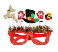 Decoration Costume Eyeglasses Frame Sophisticated Unisex Glasses Spectacle Frame for Christmas Celebration Novelty Christmas Glasses