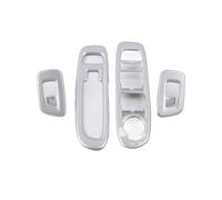 Decoration Cover Trim Fits for Jeep For Compass 2017-2020 Carbon Fiber Interior Window Lift Switch Button Cover Trims Door Armrest Panel(Carbon Fiber)(ABS Matte)
